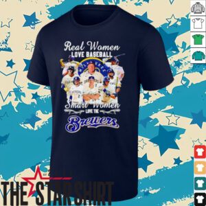 Real woman love baseball smart women love the Milwaukee Brewers shirt