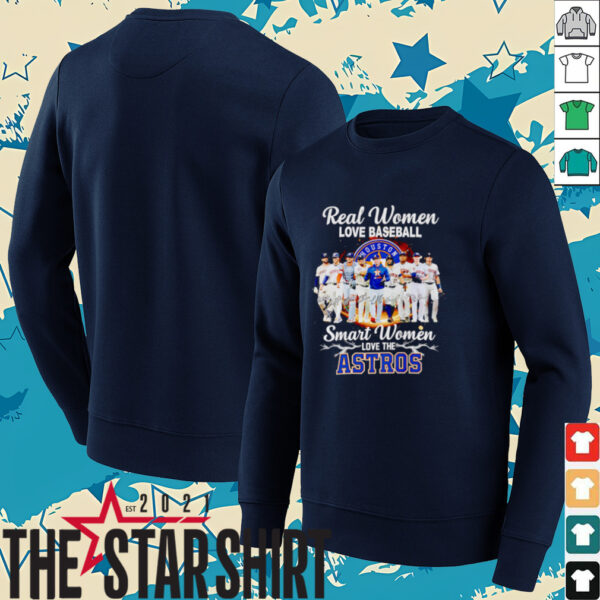 Real women love baseball smart women love the Houston Astros players signature shirt