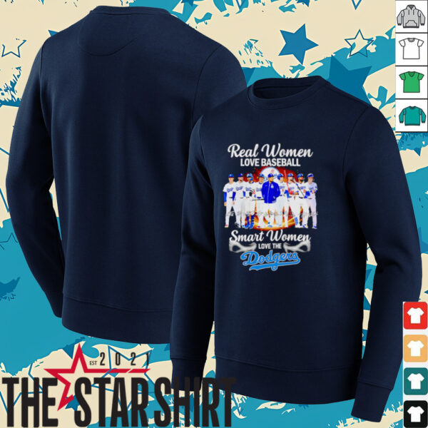 Real women love baseball smart women love the Los Angeles Dodgers players signature shirt
