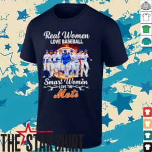 Real women love baseball smart women love the New York Mets players signature shirt