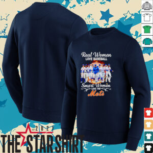 Real women love baseball smart women love the New York Mets players signature shirt