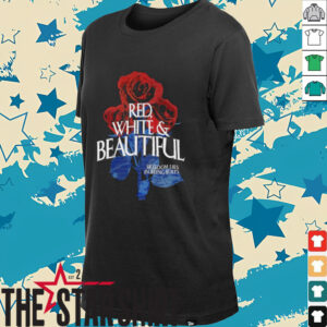 Red white and beautiful roses shirt