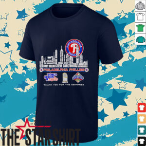 Skyline name Philadelphia Phillies World Series thank you for the memories shirt