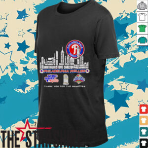 Skyline name Philadelphia Phillies World Series thank you for the memories shirt