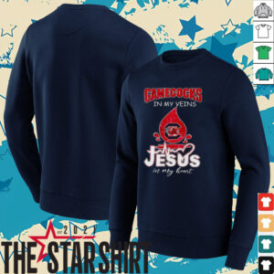 South Carolina Gamecocks in my veins Jesus in my heart 2025 shirt