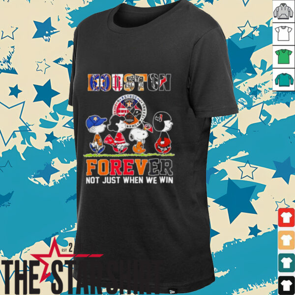 The Peanuts Houston Sports Teams crossing forever not just when we win shirt