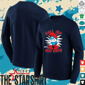 The Smurfs Call Me Big Papa Smurf Retro Cartoon Shirt