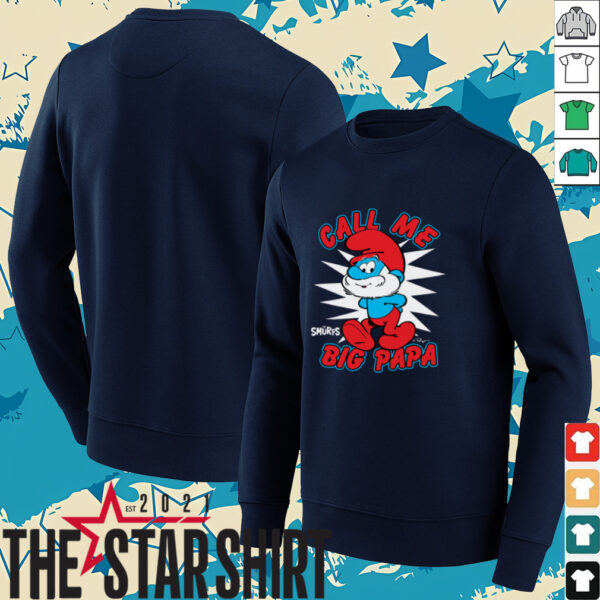 The Smurfs Call Me Big Papa Smurf Retro Cartoon Shirt