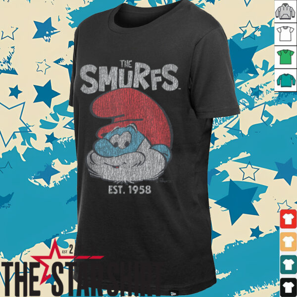 The Smurfs Vintage Papa Smurf Est. 1958 Retro Cartoon Shirt
