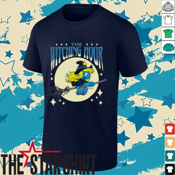 The Smurfs Witching Hour Smurfette Halloween Retro Cartoon  Shirt