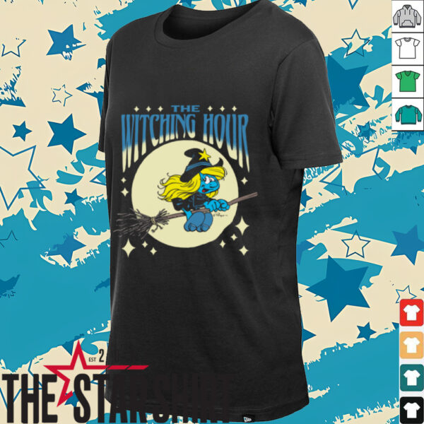 The Smurfs Witching Hour Smurfette Halloween Retro Cartoon  Shirt