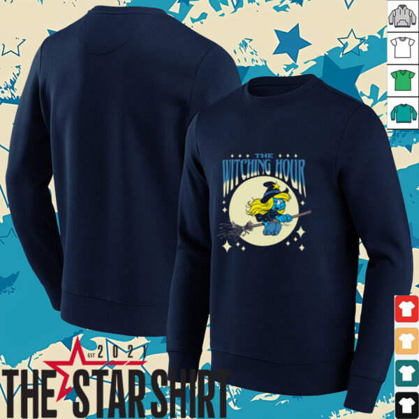 The Smurfs Witching Hour Smurfette Halloween Retro Cartoon  Shirt