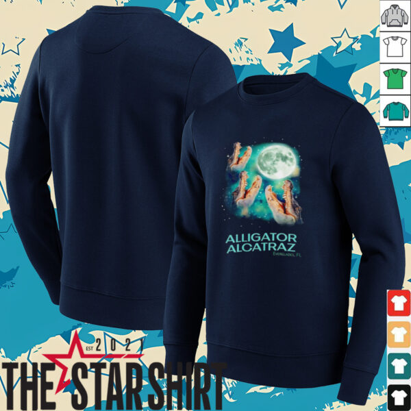 Three Alligator Alcatraz Everglades Florida under moon shirt