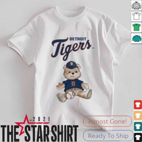 Tiny Turnip Teddy Bear X Detroit Tigers Baseball T shirt