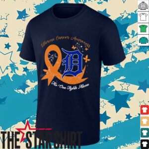 Uterine Cancer Awareness no one fights alone Detroit Tigers shirt