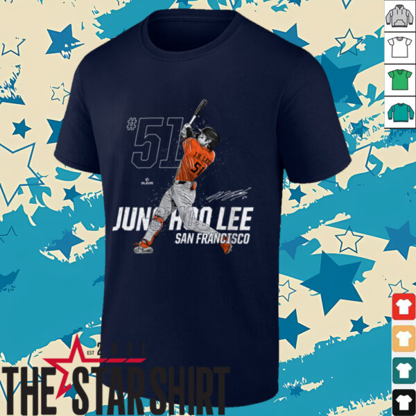 Womens Dynamic Pose Jung Hoo Lee San Francisco Baseball MLBPA Shirt